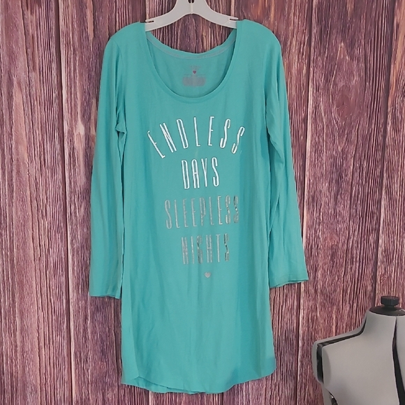 Victoria's Secret Green Top with Red Text - Picture 1 of 3